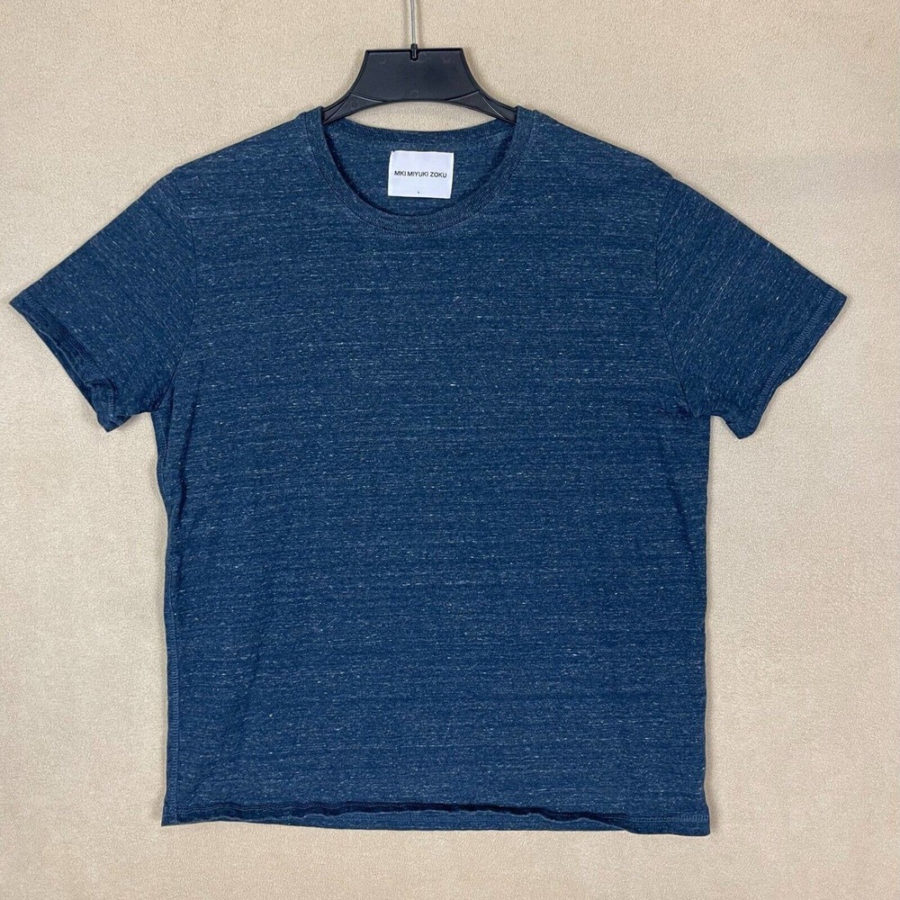 Mki Miyuki Zoku Short Sleeve T Shirt Mens L Blue Round‎ Neck Regular Fit